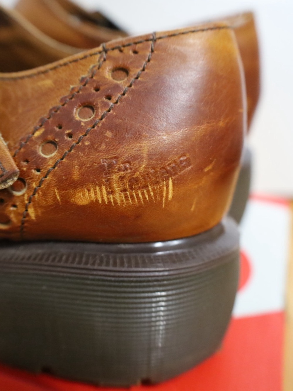 Rare Vintage 1990's Dr.Martens Mary Jane Brogue Platform Shoes Size 7 Made In UK - Picture 6 of 16